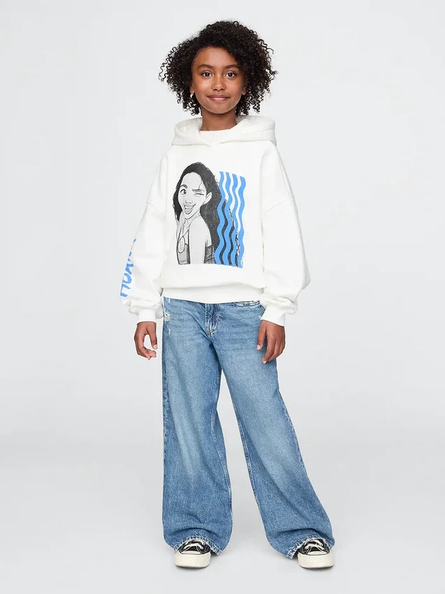 Felpa con cappuccio oversize Vintagesoft GAP × Disney per bambini