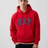 Felpa con cappuccio per adulti Vintagesoft con Arch Logo