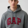 Felpa con cappuccio per adulti Vintagesoft con Arch Logo