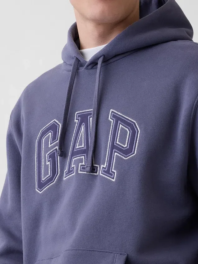Felpa con cappuccio per adulti Vintagesoft con Arch Logo