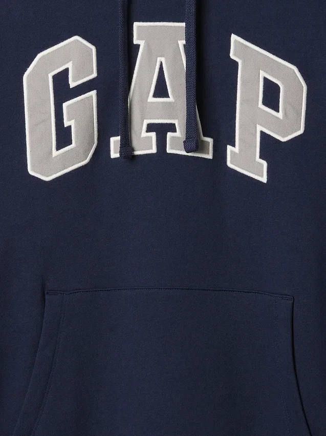 Felpa con cappuccio per adulti Vintagesoft con Arch Logo