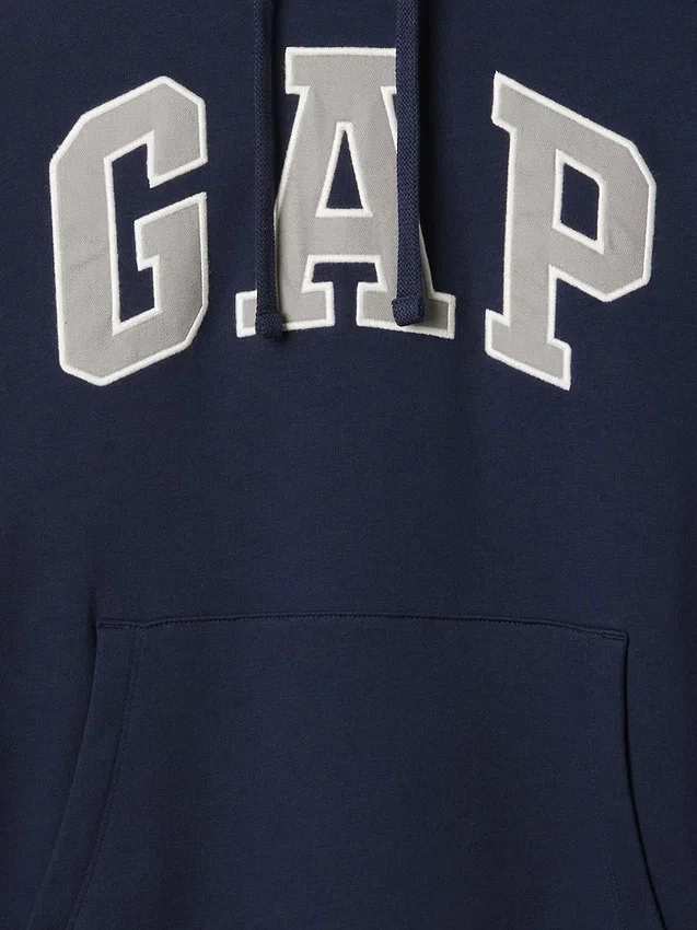 Felpa con cappuccio per adulti Vintagesoft con Arch Logo