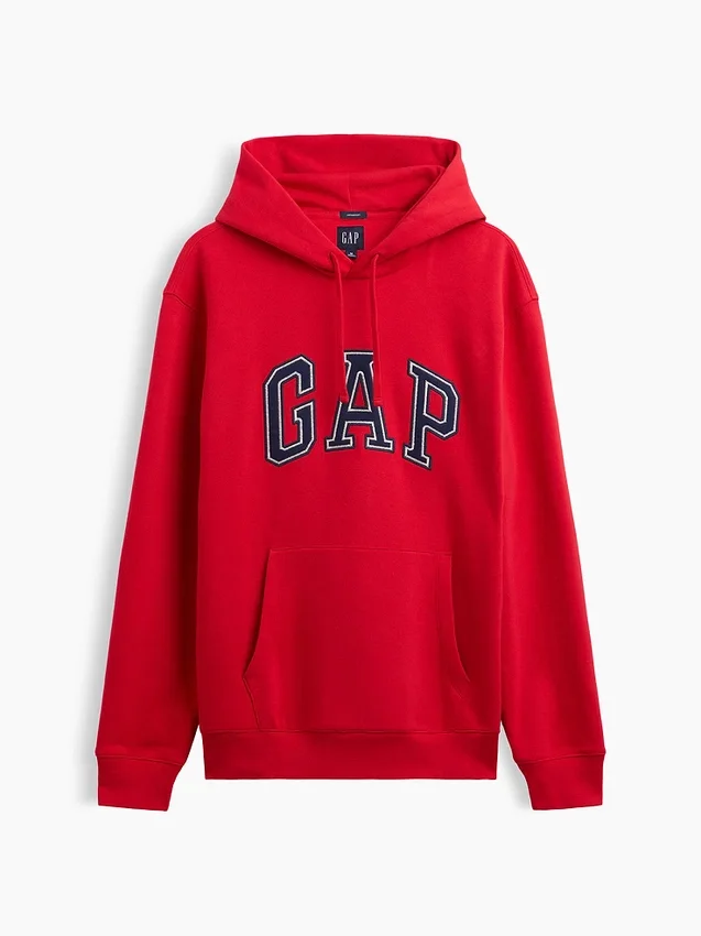Felpa con cappuccio per adulti Vintagesoft con Arch Logo