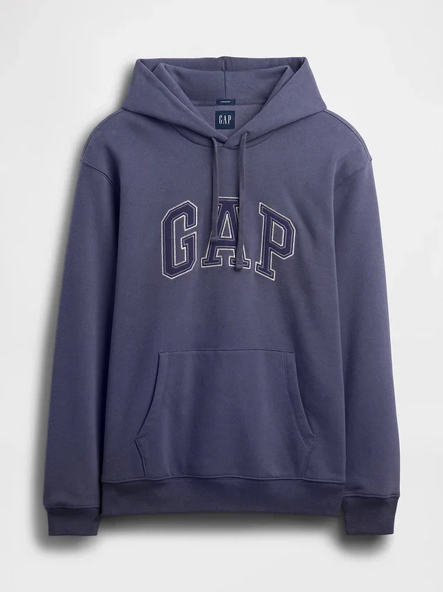 Felpa con cappuccio per adulti Vintagesoft con Arch Logo