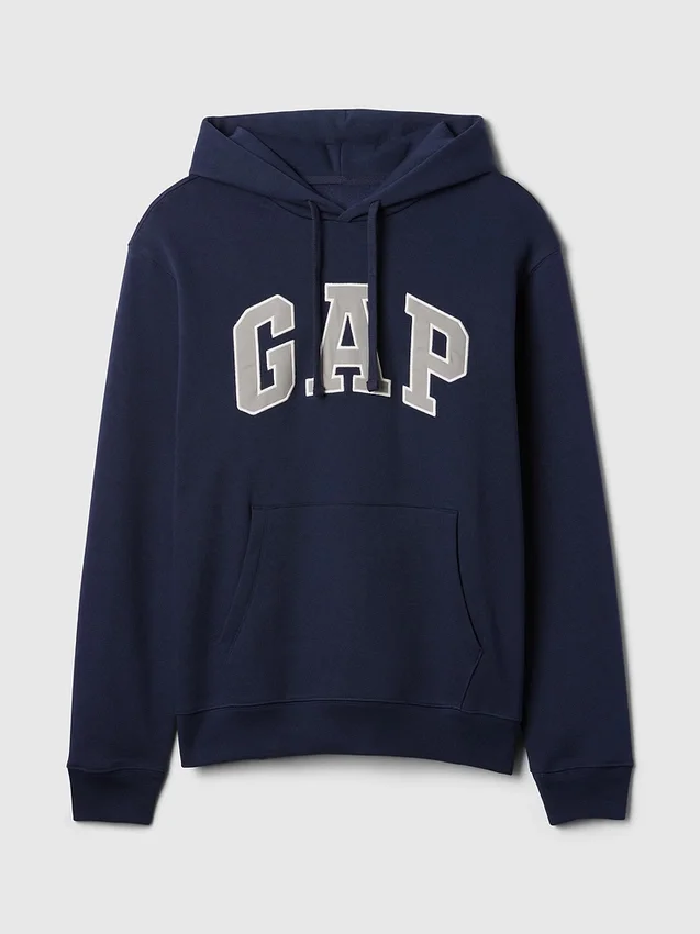 Felpa con cappuccio per adulti Vintagesoft con Arch Logo