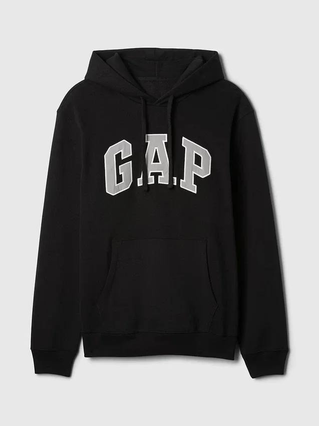 Felpa con cappuccio per adulti Vintagesoft con Arch Logo