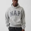 Felpa con cappuccio per adulti Vintagesoft Nap Logo