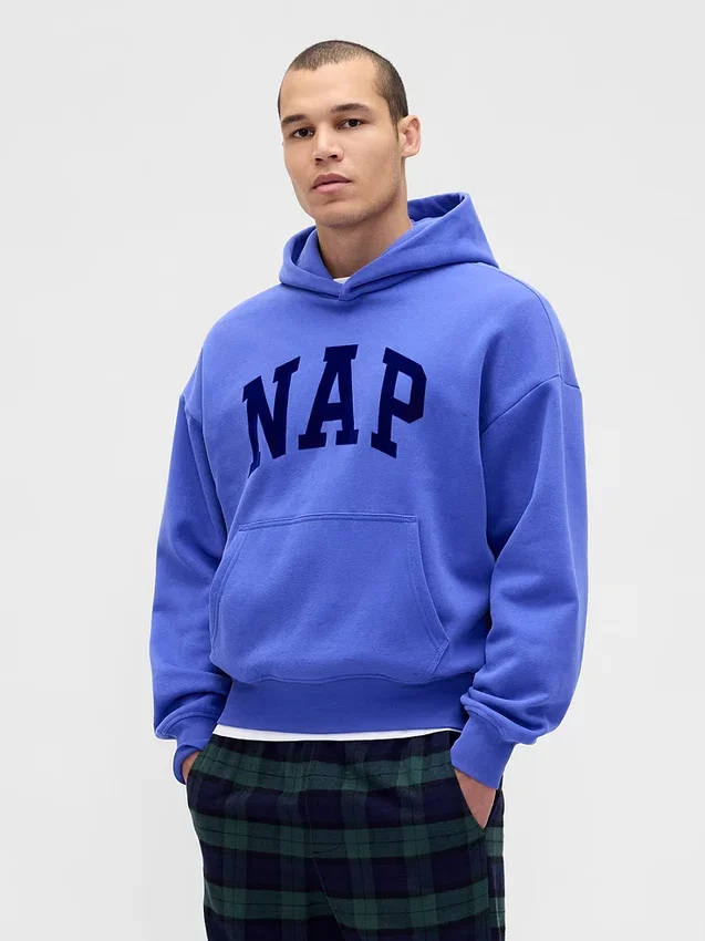 Felpa con cappuccio per adulti Vintagesoft Nap Logo