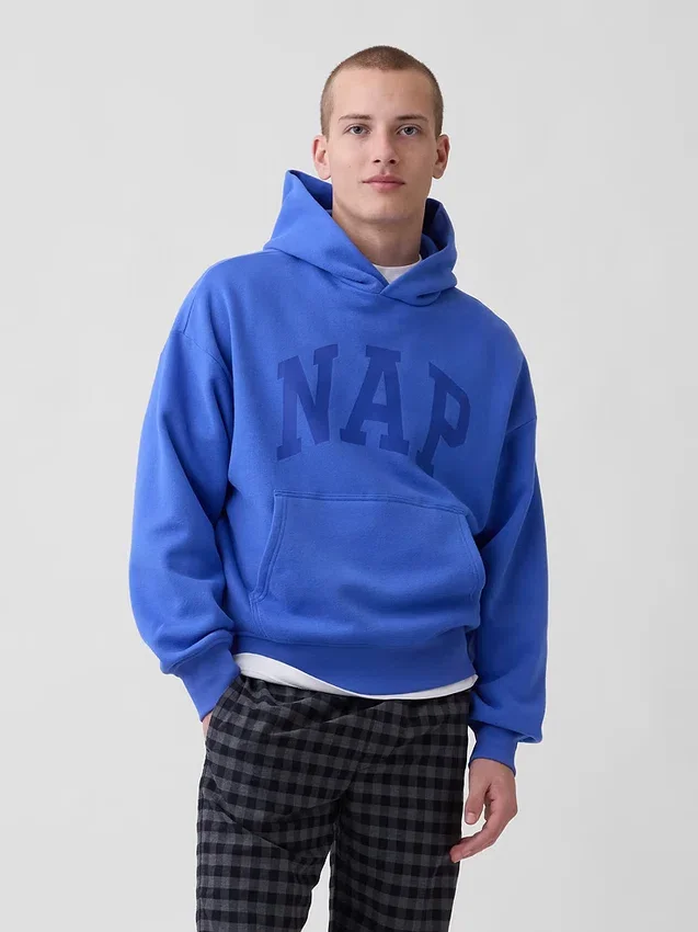 Felpa con cappuccio per adulti Vintagesoft Nap Logo