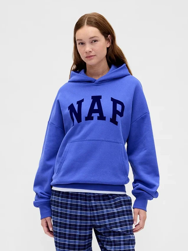 Felpa con cappuccio per adulti Vintagesoft Nap Logo