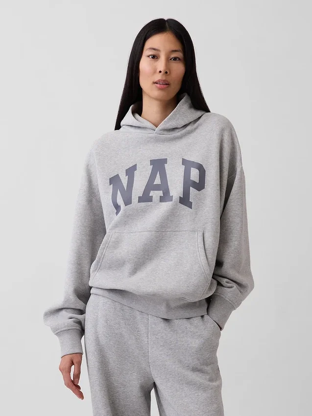 Felpa con cappuccio per adulti Vintagesoft Nap Logo