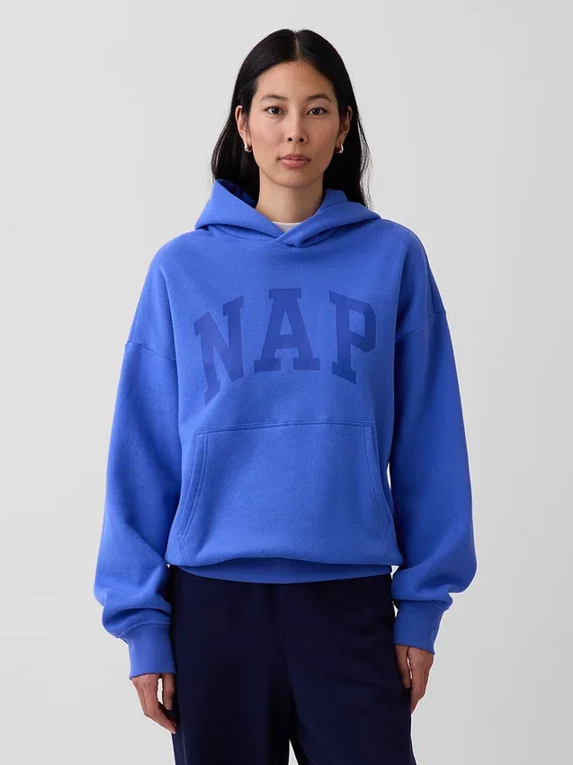 Felpa con cappuccio per adulti Vintagesoft Nap Logo