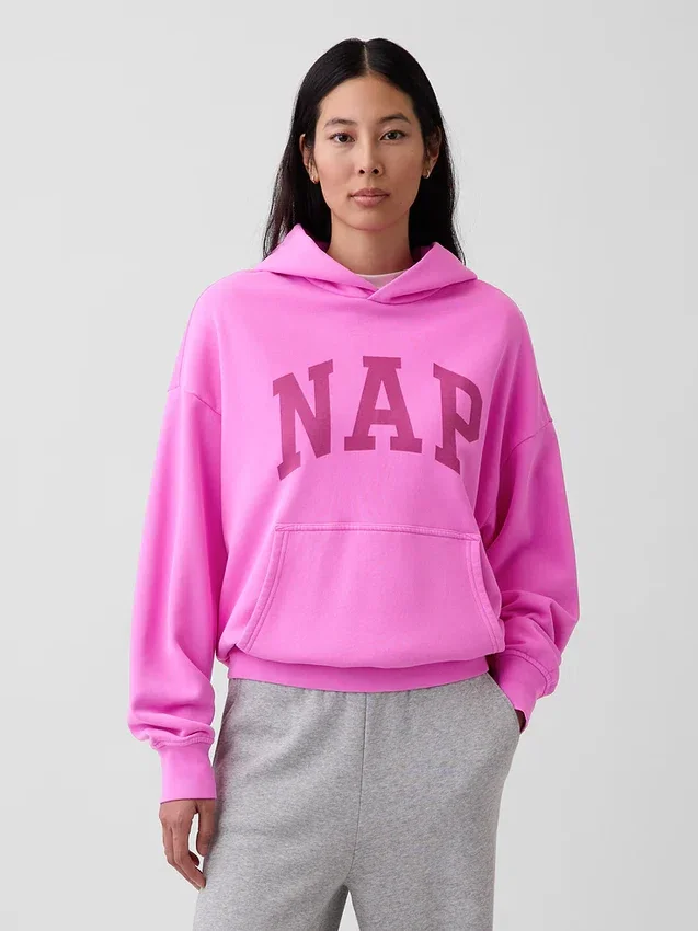Felpa con cappuccio per adulti Vintagesoft Nap Logo