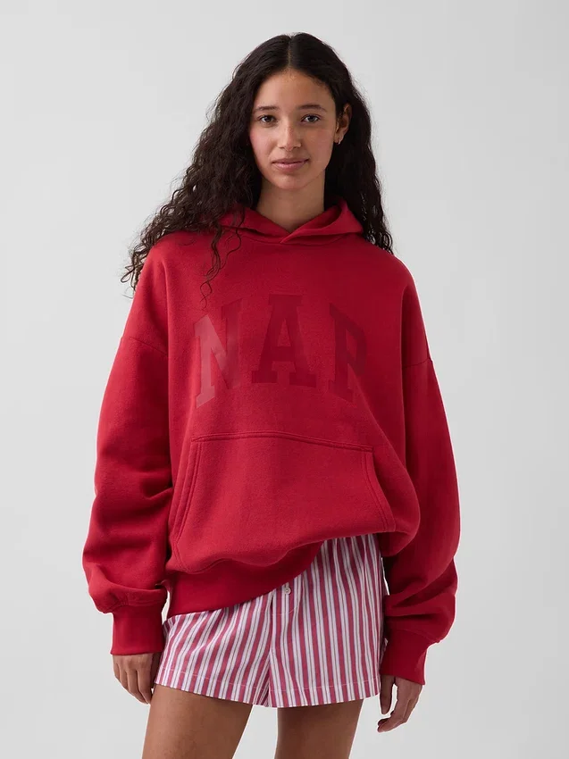 Felpa con cappuccio per adulti Vintagesoft Nap Logo