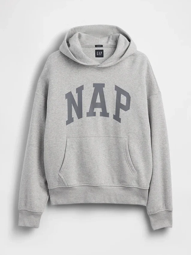 Felpa con cappuccio per adulti Vintagesoft Nap Logo