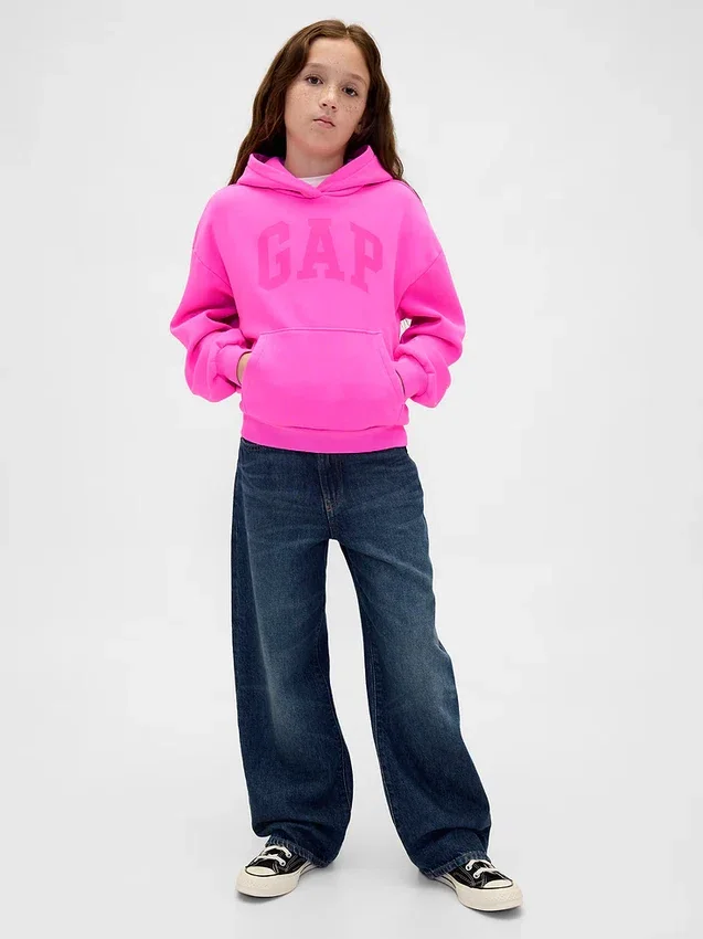 Felpa con cappuccio per bambini con logo Vintagesoft