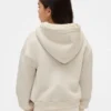 Felpa con cappuccio per bambini foderata in sherpa e logo grafico