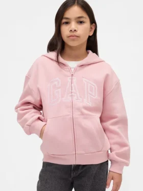Felpa con cappuccio per bambini Vintagesoft con Arch Logo Gap