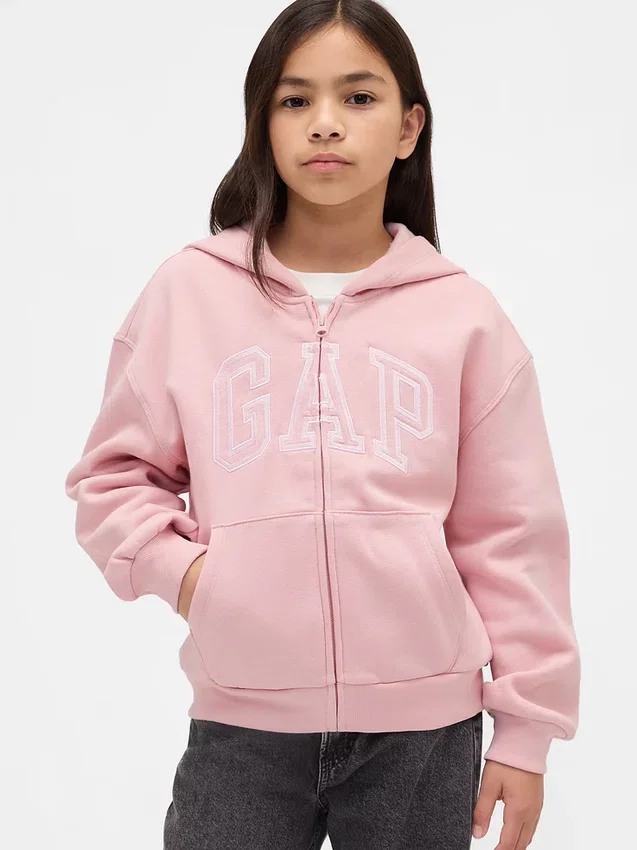 Felpa con cappuccio per bambini Vintagesoft con Arch Logo Gap