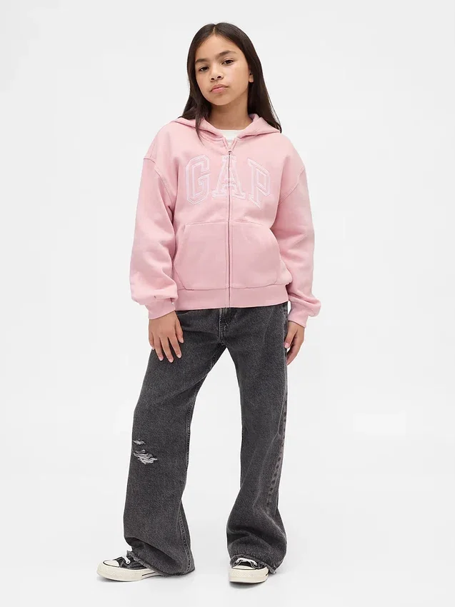 Felpa con cappuccio per bambini Vintagesoft con Arch Logo Gap
