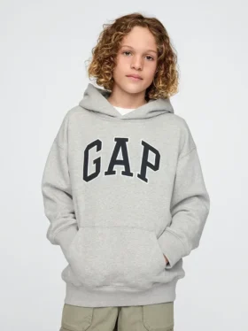 Felpa con cappuccio per bambini Vintagesoft con logo