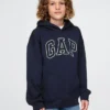 Felpa con cappuccio per bambini Vintagesoft con logo