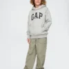 Felpa con cappuccio per bambini Vintagesoft con logo