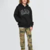 Felpa con cappuccio per bambini Vintagesoft con logo