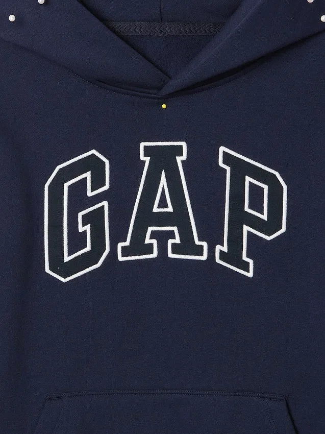Felpa con cappuccio per bambini Vintagesoft con logo