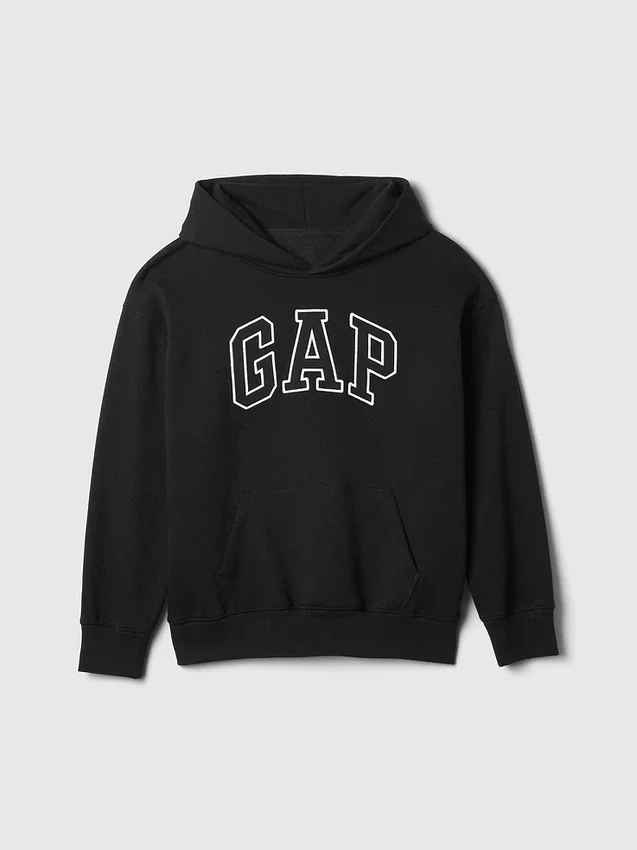 Felpa con cappuccio per bambini Vintagesoft con logo