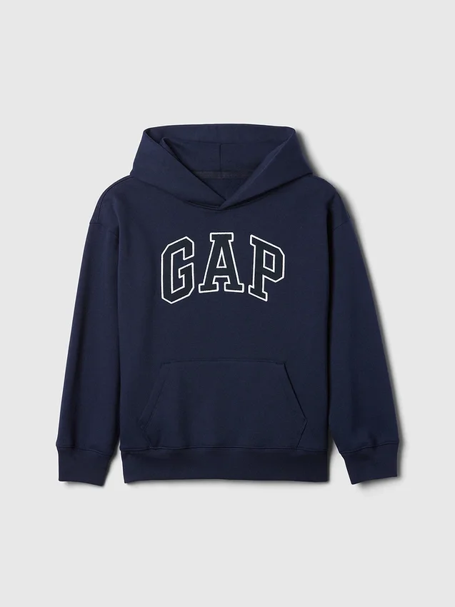 Felpa con cappuccio per bambini Vintagesoft con logo