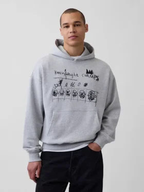 Felpa con cappuccio pesante Jean-Michel Basquiat
