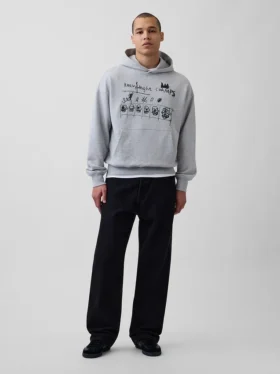 Felpa con cappuccio pesante Jean-Michel Basquiat
