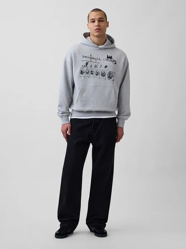 Felpa con cappuccio pesante Jean-Michel Basquiat
