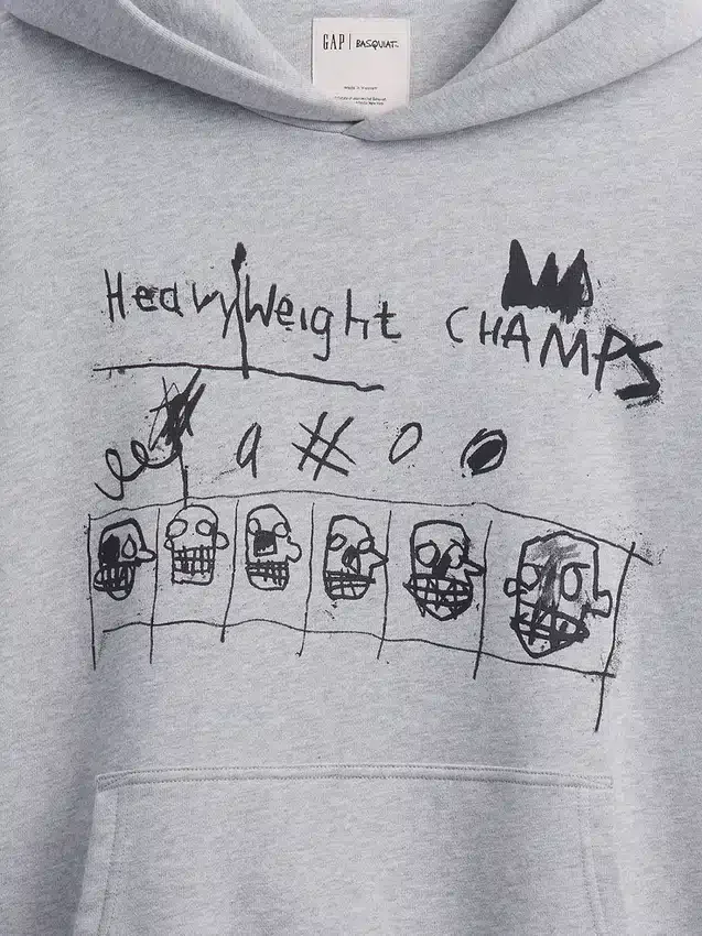 Felpa con cappuccio pesante Jean-Michel Basquiat