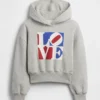 Felpa con cappuccio Robert Indiana Love per bambini