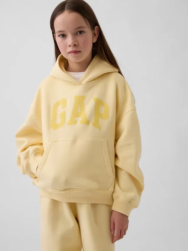 Felpa con cappuccio Vintagesoft dal taglio ampio per bambini