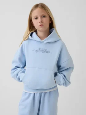 Felpa con cappuccio Vintagesoft dal taglio ampio per bambini