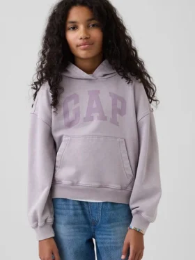 Felpa con cappuccio Vintagesoft dal taglio ampio per bambini