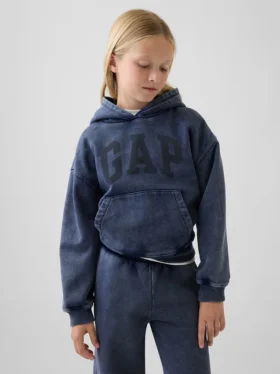 Felpa con cappuccio Vintagesoft dal taglio ampio per bambini