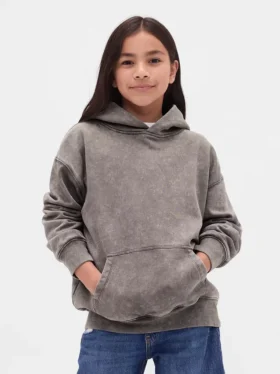 Felpa con cappuccio Vintagesoft dal taglio ampio per bambini