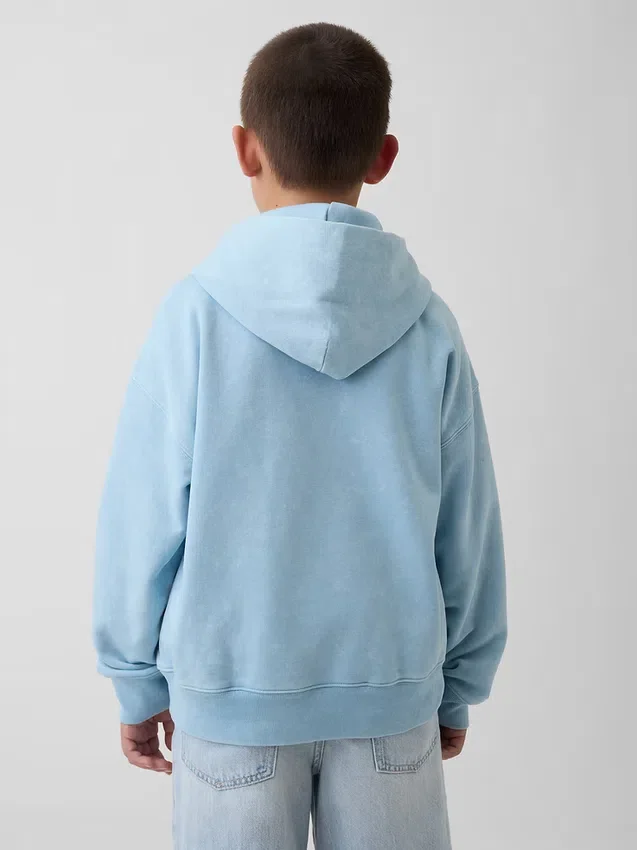 Felpa con cappuccio Vintagesoft dal taglio ampio per bambini