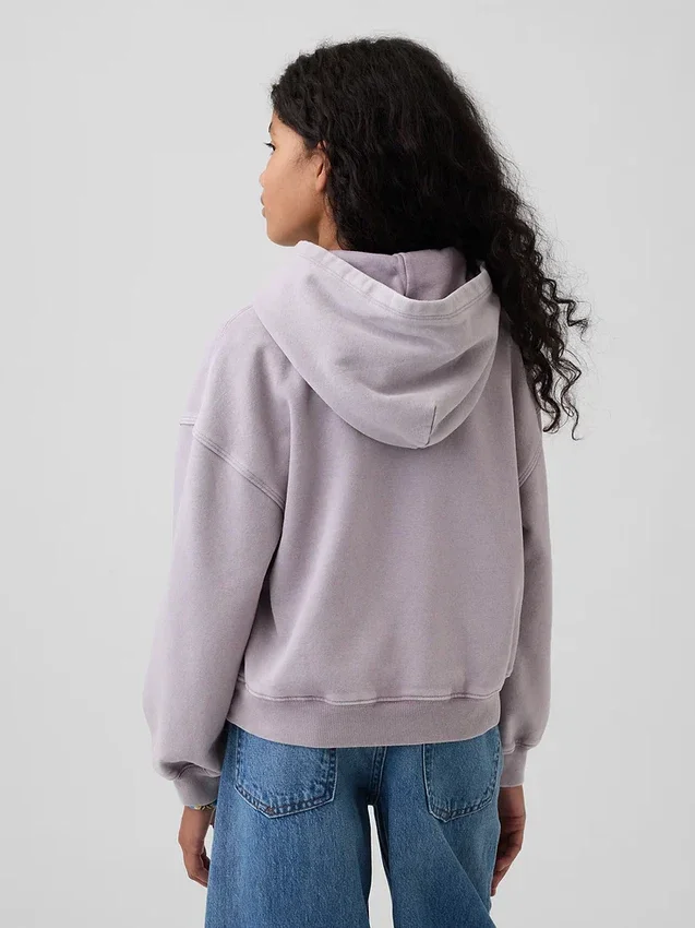 Felpa con cappuccio Vintagesoft dal taglio ampio per bambini