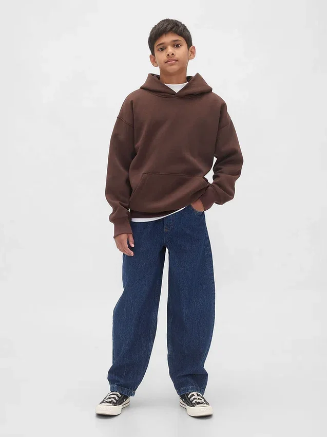 Felpa con cappuccio Vintagesoft dal taglio ampio per bambini