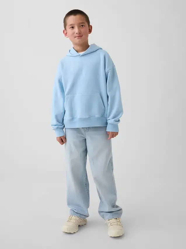 Felpa con cappuccio Vintagesoft dal taglio ampio per bambini