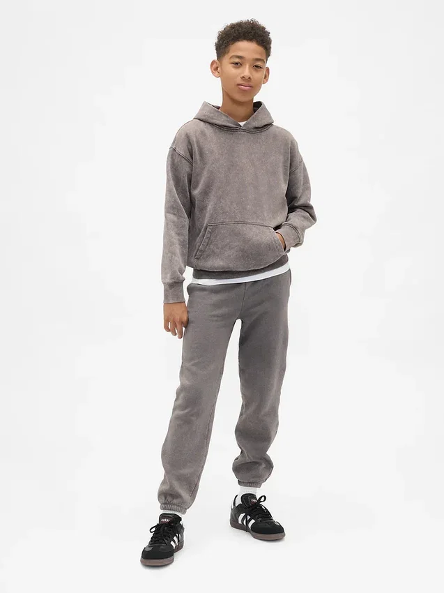 Felpa con cappuccio Vintagesoft dal taglio ampio per bambini