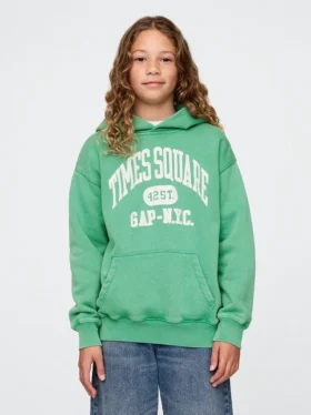 Felpa con cappuccio Vintagesoft NYC Times Square per bambini