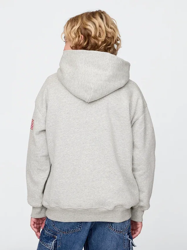Felpa con cappuccio Vintagesoft NYC Times Square per bambini