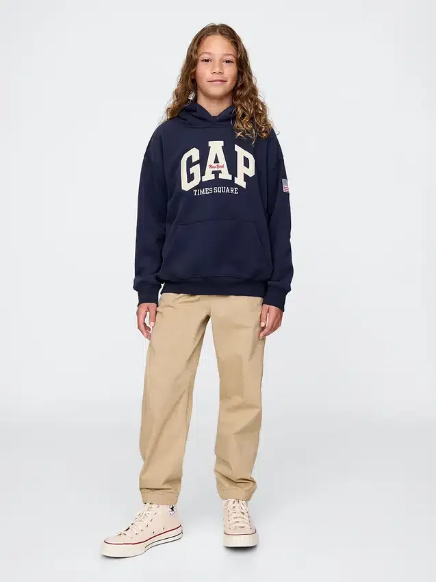 Felpa con cappuccio Vintagesoft NYC Times Square per bambini
