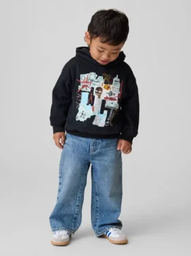 Felpa con cappuccio Vintagesoft per bambini Jean-Michel Basquiat